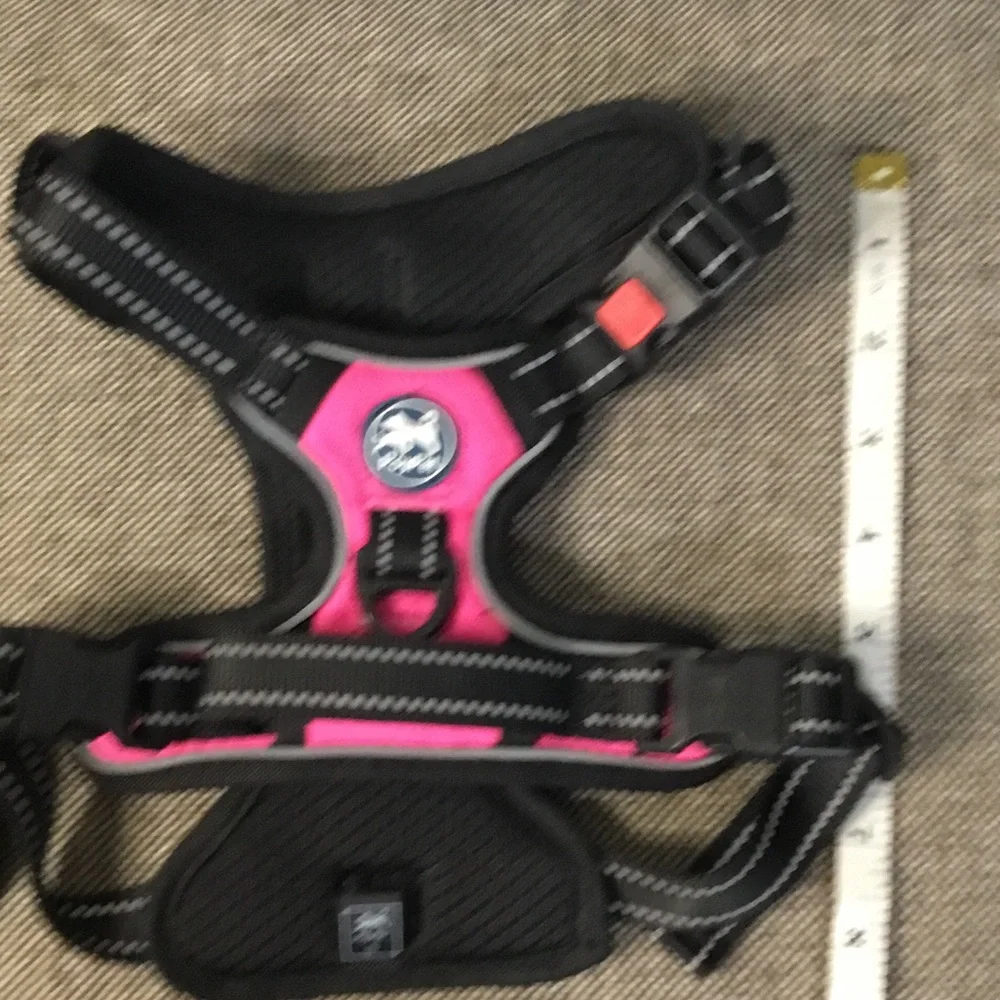 Pink & Black Reflective Dog Harness